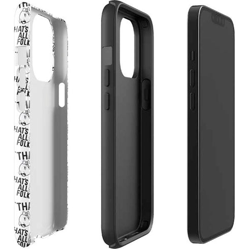 Looney Tunes Porky Pig Black and White iPhone 15 Pro Impact Case