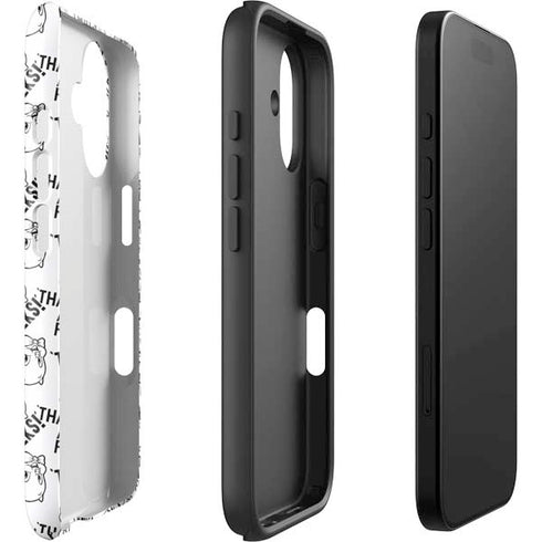 Looney Tunes Porky Pig Black and White iPhone 16 Plus Impact Case