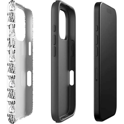 Looney Tunes Porky Pig Black and White iPhone 16 Pro Impact Case