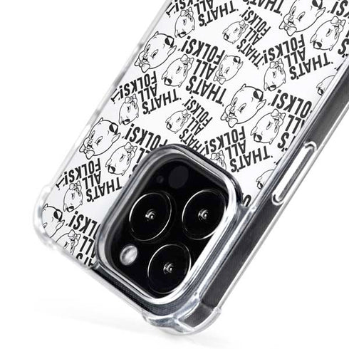 Looney Tunes Porky Pig Black and White iPhone 16 Pro MagSafe Case
