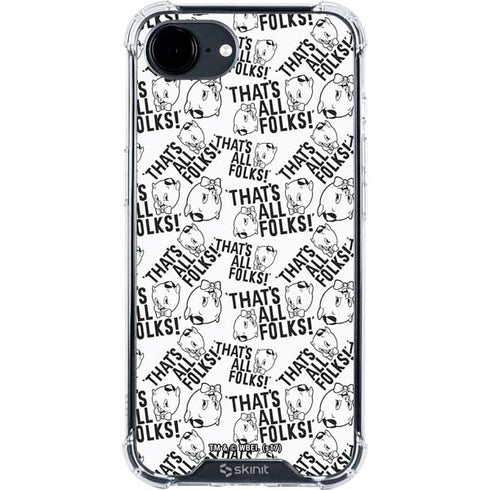 Looney Tunes Porky Pig Black and White iPhone 16e Clear Case