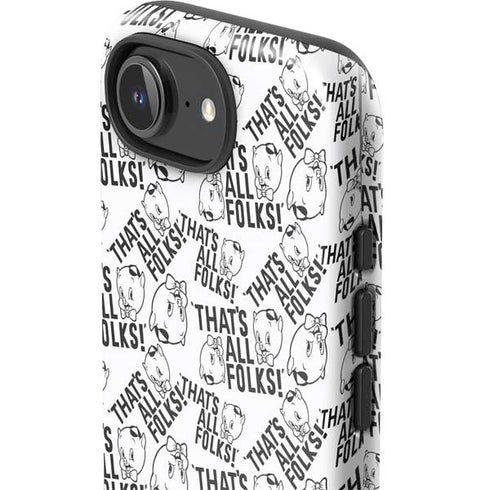 Looney Tunes Porky Pig Black and White iPhone 16e Impact Case