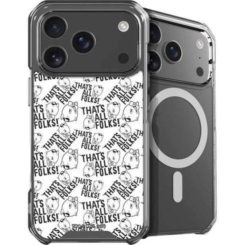 Looney Tunes Porky Pig Black and White iPhone 18 Pro MagSafe Case