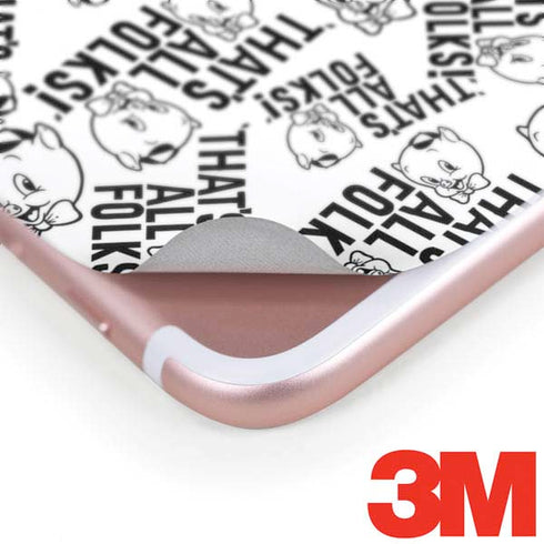 Looney Tunes Porky Pig Black and White iPhone 8 Plus Skin