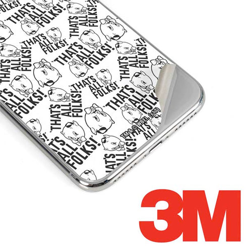 Looney Tunes Porky Pig Black and White iPhone XS Max Skin