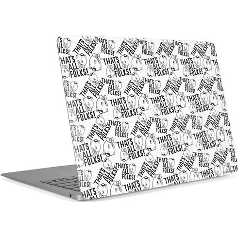Looney Tunes Porky Pig Black and White Apple MacBook Air Skin