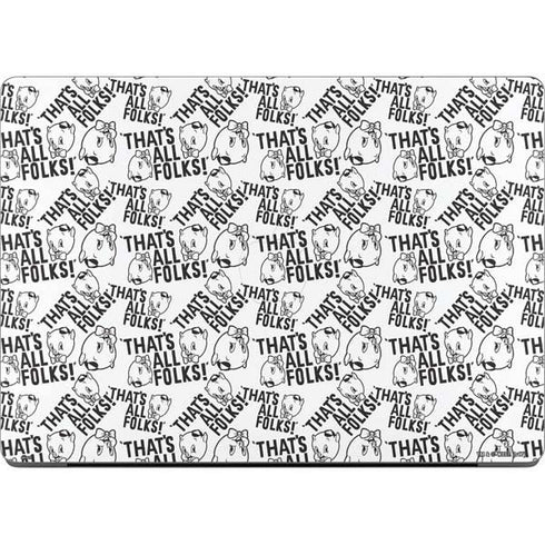 Looney Tunes Porky Pig Black and White Apple MacBook Pro 14-inch Skin