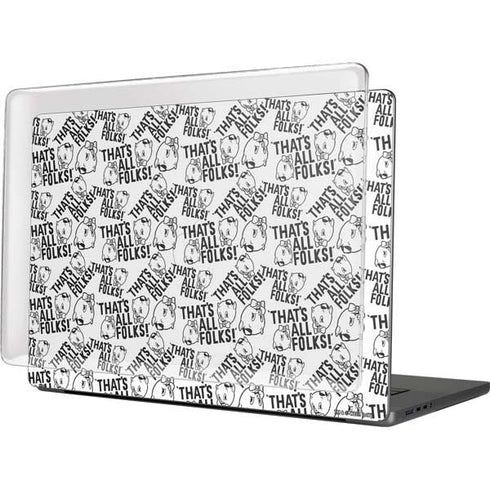 Looney Tunes Porky Pig Black and White MacBook Cases