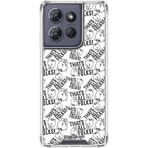 Looney Tunes Porky Pig Black and White Moto G 5G (2025) Clear Case