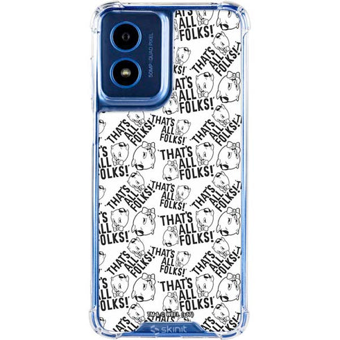 Looney Tunes Porky Pig Black and White Moto G 5G (2024) Clear Case