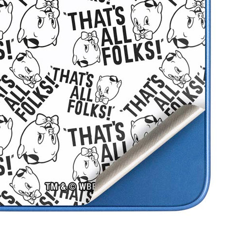 Looney Tunes Porky Pig Black and White Moto G Play 4G (2024) Skin