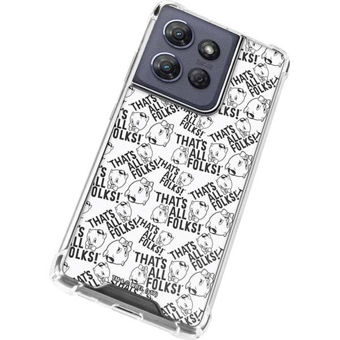 Looney Tunes Porky Pig Black and White Moto G Power 5G (2025) Clear Case