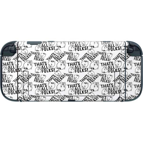 Looney Tunes Porky Pig Black and White Nintendo Switch 2 (2025) with Joy-Con Skin