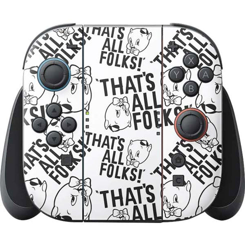 Looney Tunes Porky Pig Black and White Nintendo Skins