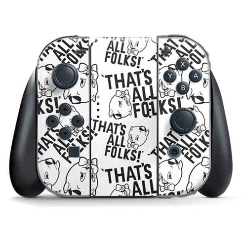 Looney Tunes Porky Pig Black and White Nintendo Skins