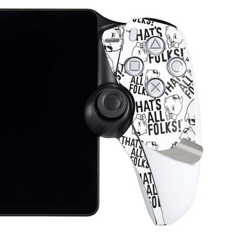 Looney Tunes Porky Pig Black and White PlayStation Portal Remote Player Skin