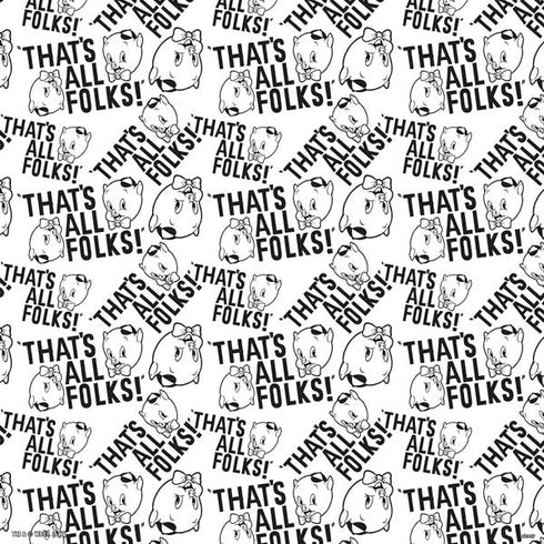 Looney Tunes Porky Pig Black and White PS4 Console Skin