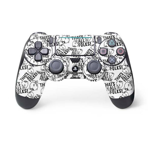 Looney Tunes Porky Pig Black and White PS4 Pro/Slim Controller Skin