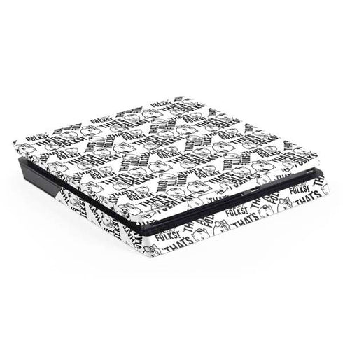 Looney Tunes Porky Pig Black and White PlayStation PS4 Skins