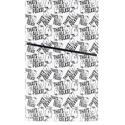 Looney Tunes Porky Pig Black and White PS5 Slim Digital Edition Console Skin