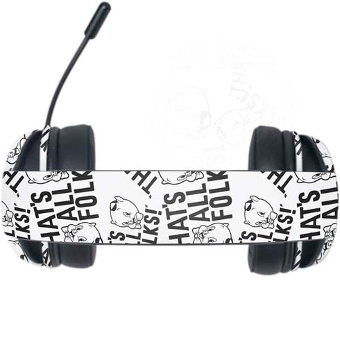 Looney Tunes Porky Pig Black and White Razer Kraken X Skin