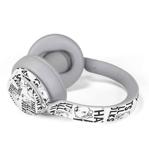 Looney Tunes Porky Pig Black and White Surface Headphones Skin