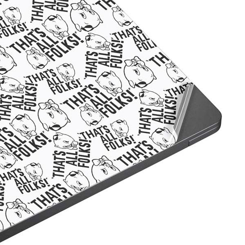 Looney Tunes Porky Pig Black and White Surface Laptop 7 13.8in Skin