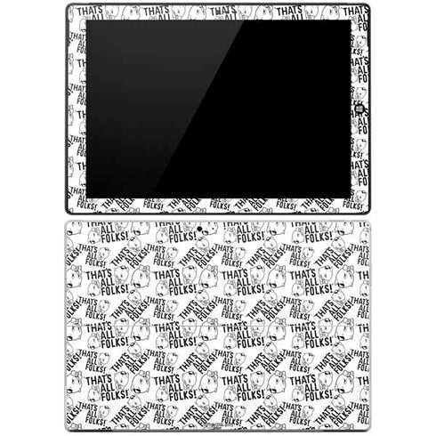 Looney Tunes Porky Pig Black and White Surface Pro 3 Skin