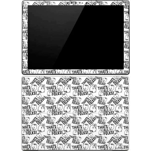 Looney Tunes Porky Pig Black and White Surface Pro 4 Skin