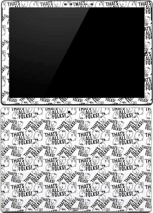Looney Tunes Porky Pig Black and White Surface Pro (2017) Skin