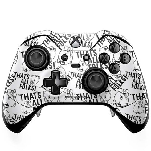 Looney Tunes Porky Pig Black and White Xbox One Elite Controller Skin