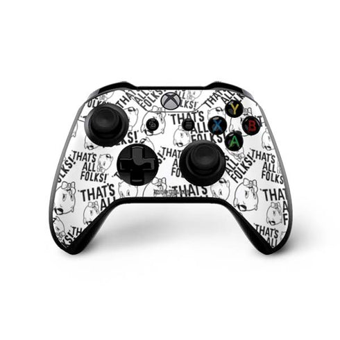 Looney Tunes Porky Pig Black and White Xbox One X Bundle Skin