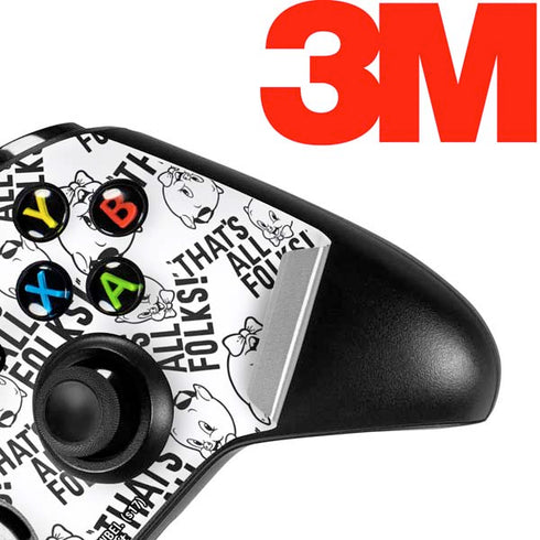 Looney Tunes Porky Pig Black and White Xbox One X Controller Skin