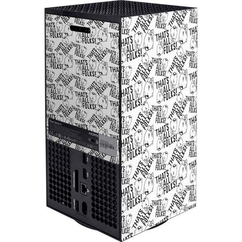 Looney Tunes Porky Pig Black and White Xbox Series X Bundle Skin