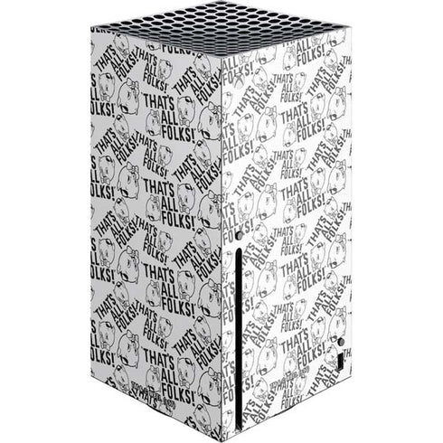 Looney Tunes Porky Pig Black and White Xbox Series X Skins