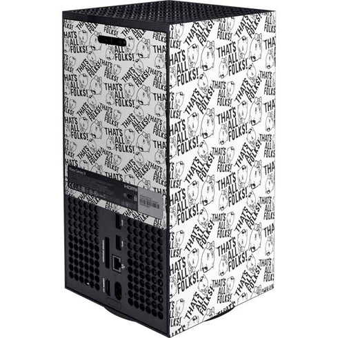 Looney Tunes Porky Pig Black and White XBox Series X Digital Edition Bundle Skin