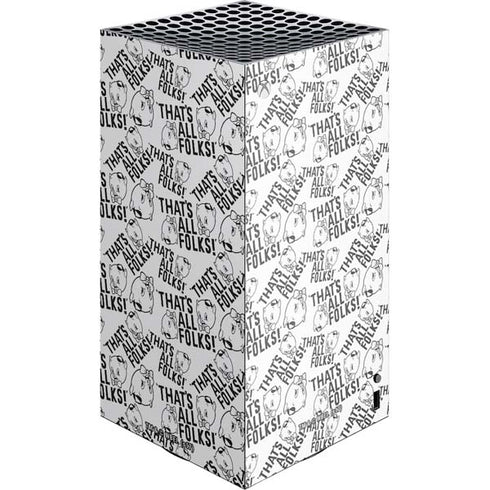 Looney Tunes Porky Pig Black and White Xbox Series X Skins