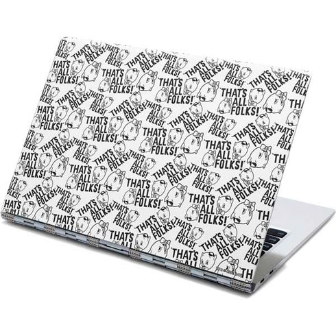 Looney Tunes Porky Pig Black and White Yoga 910 2-in-1 14in Touch-Screen Skin