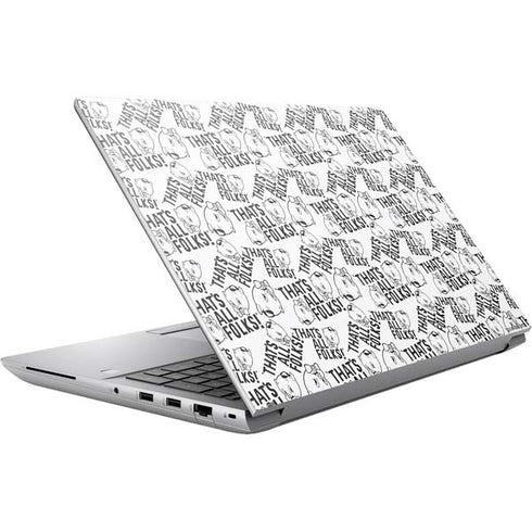 Looney Tunes Porky Pig Black and White HP ZBook Fury 16 G10 Skin