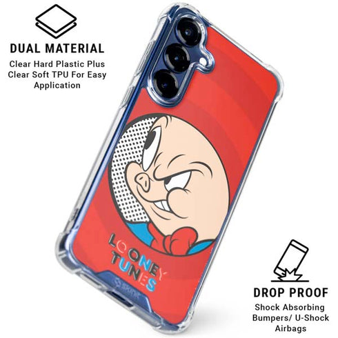 Looney Tunes Porky Pig Full Galaxy S25 Clear Case