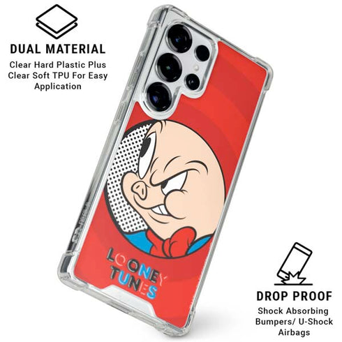 Looney Tunes Porky Pig Full Galaxy S25 Ultra Clear Case
