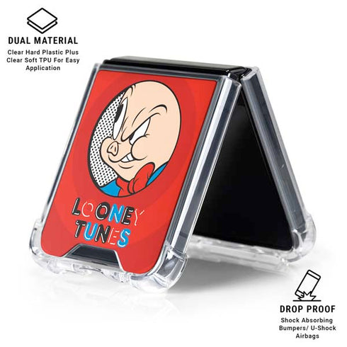 Looney Tunes Porky Pig Full Galaxy Z Flip6 Clear Case