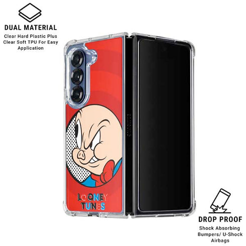 Looney Tunes Porky Pig Full Galaxy Z Fold6 Clear Case