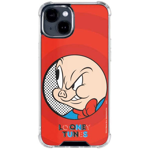 Looney Tunes Porky Pig Full iPhone 15 Clear Case