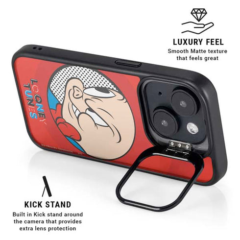 Looney Tunes Porky Pig Full iPhone 15 Kickstand Case