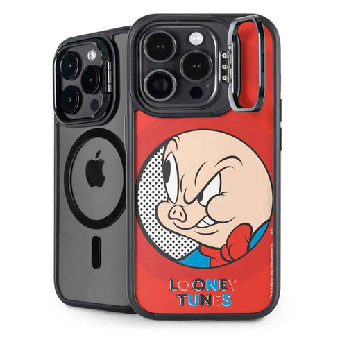 Looney Tunes Porky Pig Full iPhone 15 Pro Kickstand Case