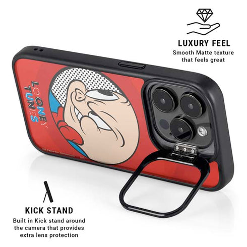 Looney Tunes Porky Pig Full iPhone 15 Pro Max Kickstand Case