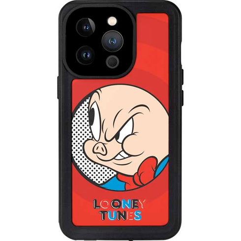 Looney Tunes Porky Pig Full iPhone 15 Pro Waterproof Case