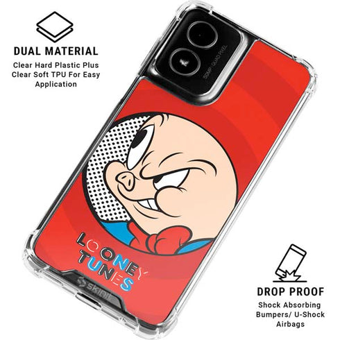 Looney Tunes Porky Pig Full Moto G Power 5G (2024) Clear Case
