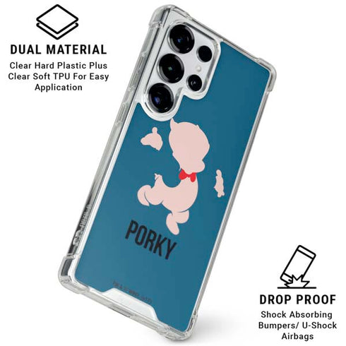 Looney Tunes Porky Pig Identity Galaxy S25 Ultra Clear Case